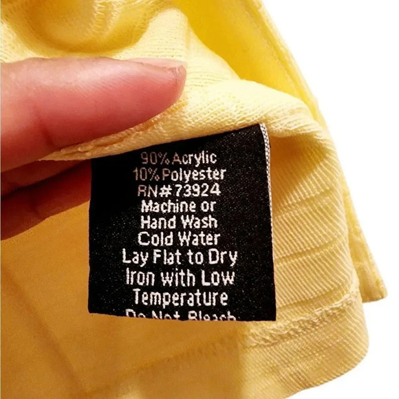 NWT Misook Textured One-Button Lemon Yellow Jacket Blazer Cardigan Size … - Picture 7 of 7